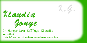 klaudia gonye business card